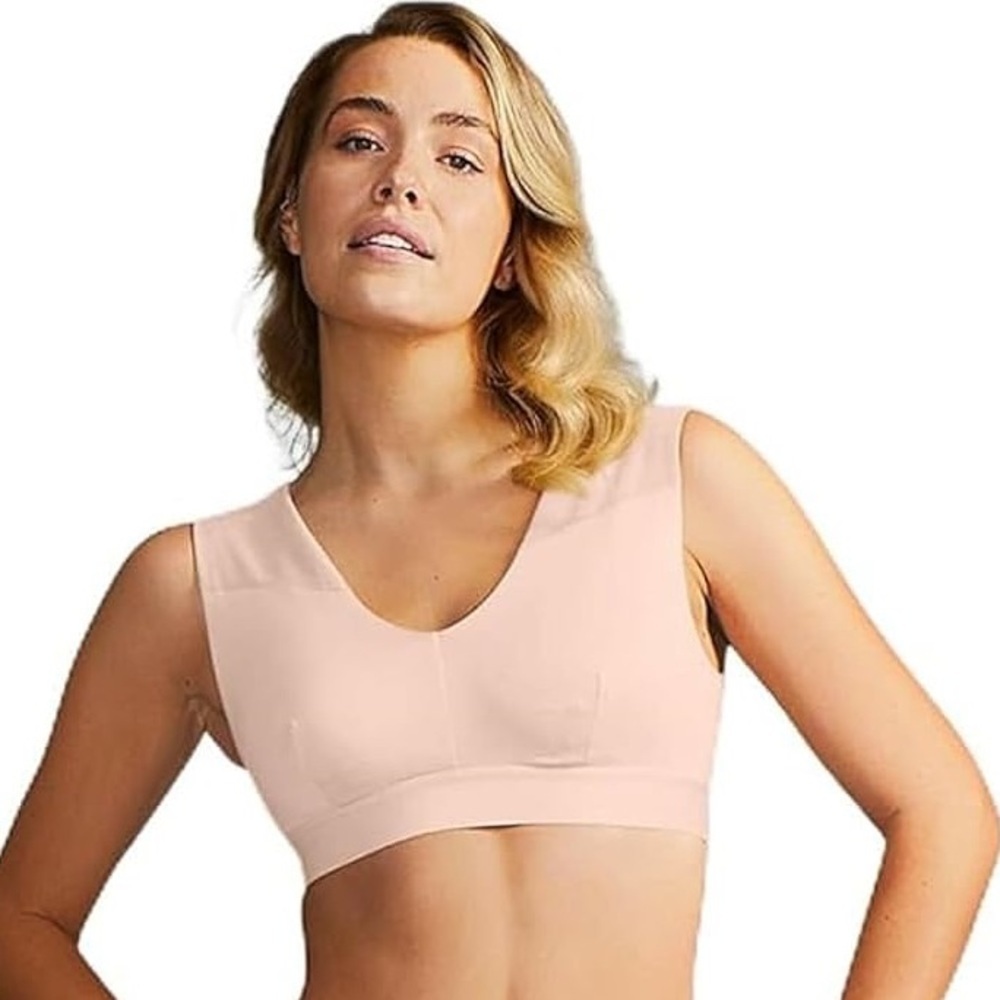 Tommie Copper Pullover Pink Sports Bra-With Back And Shoulder Support.
Size 2XL